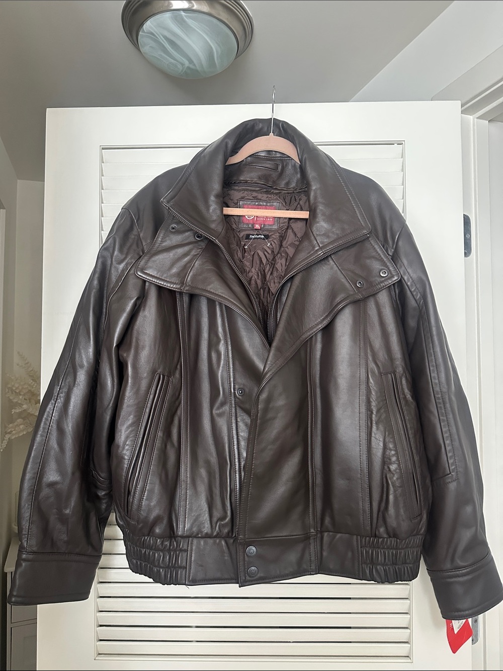 Wilsons Leather Dark Brown Men's Bomber Jacket